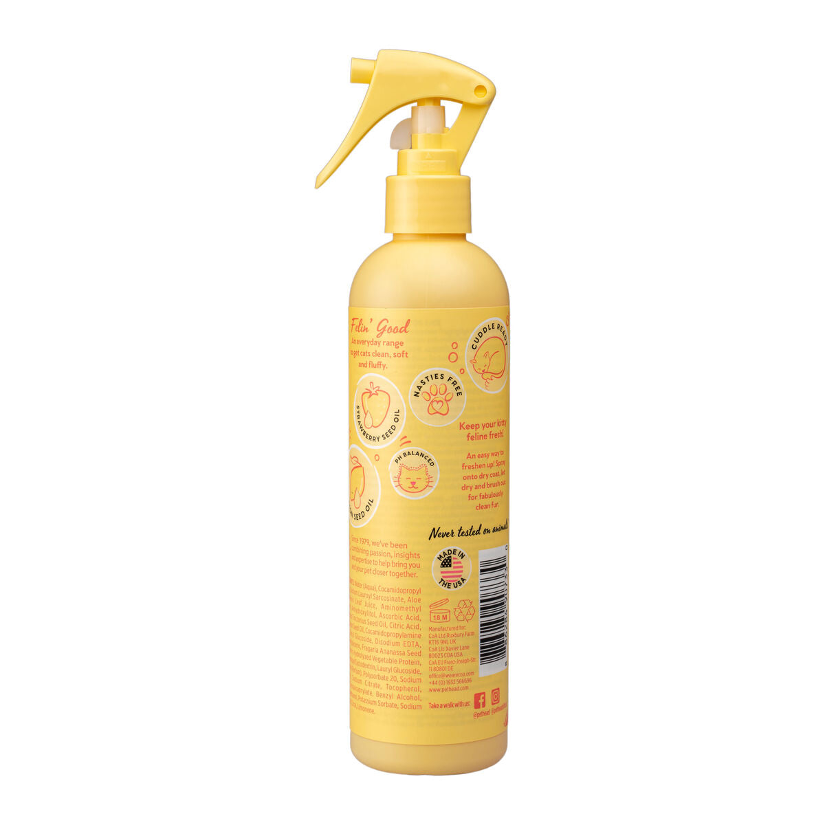 Katzen-Conditioner Pet Head Lemonberry Felin’ Good 🍋🐾 – Glanz & Pflege mit fruchtigem Duft