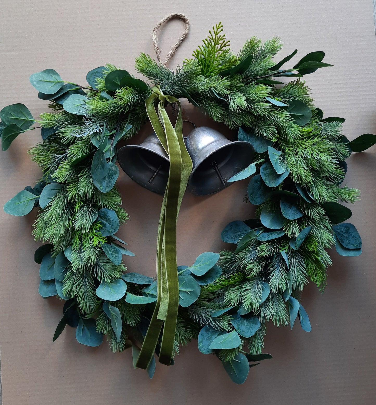 Silver bell door decoration