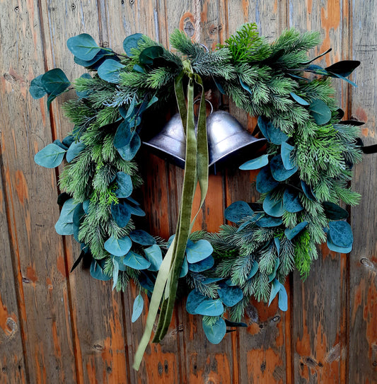 Silver bell door decoration