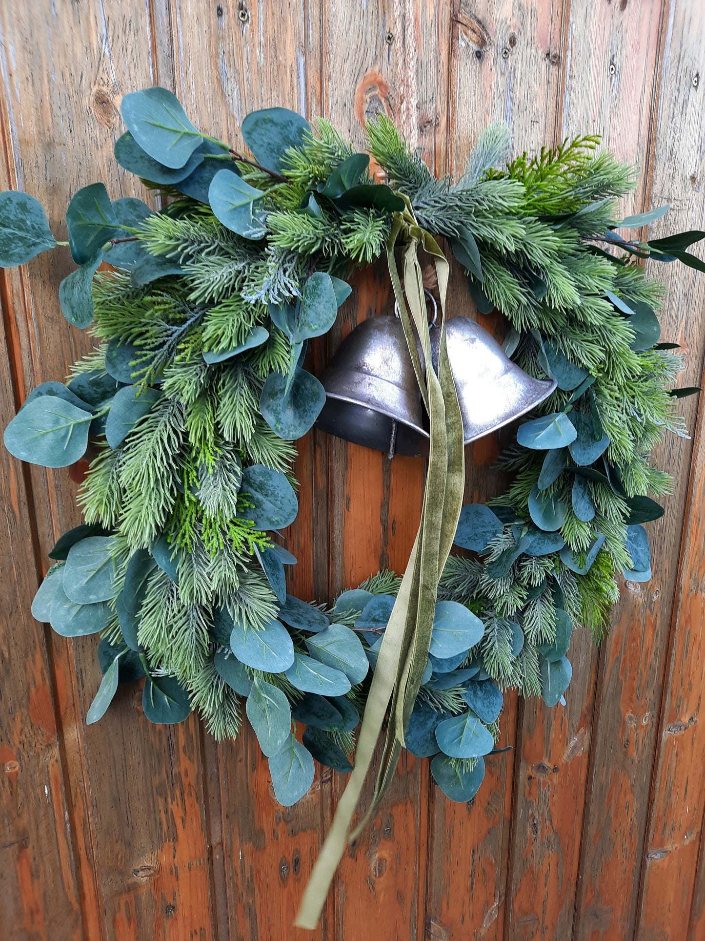 Silver bell door decoration