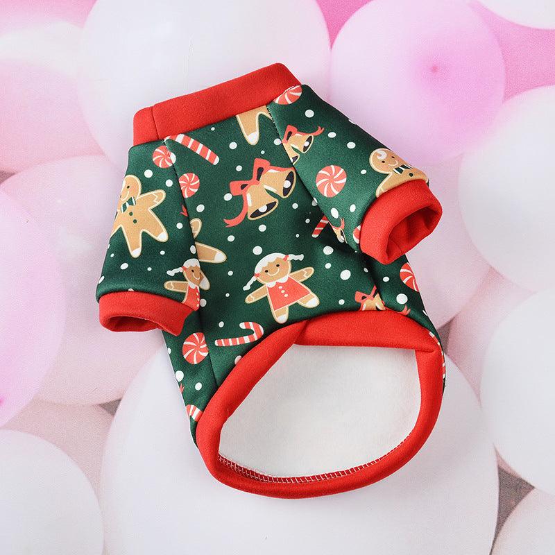 Festive Cartoon Pet Vest - Christmas Dog Clothes For A Stylish Holiday Season