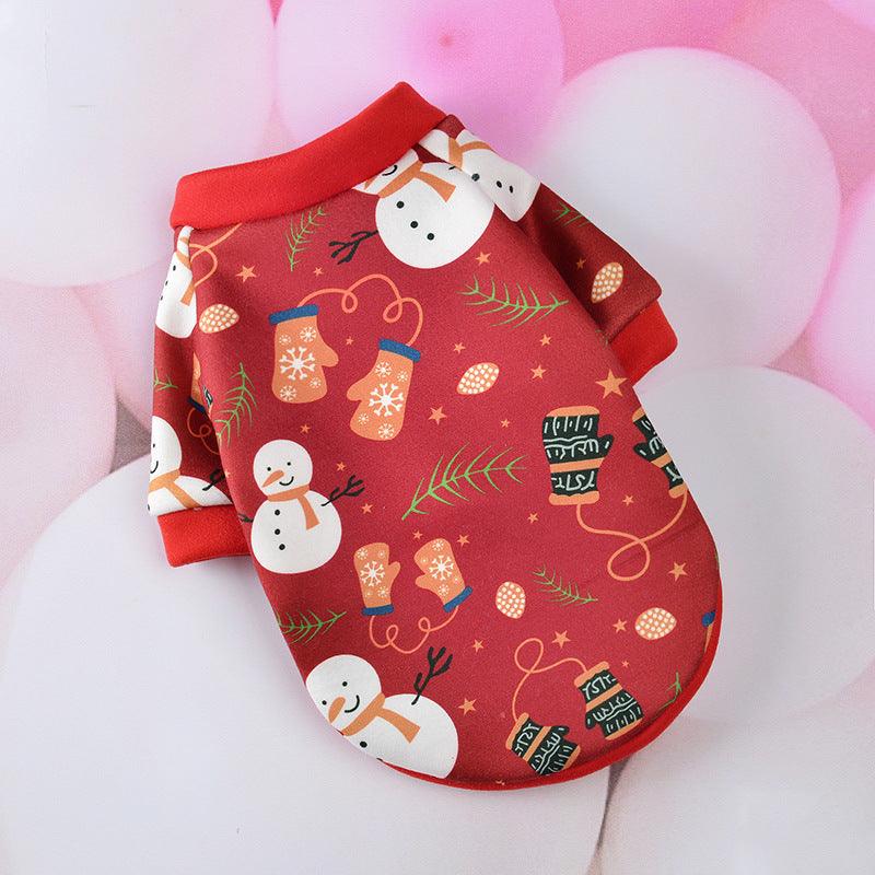 Festive Cartoon Pet Vest - Christmas Dog Clothes For A Stylish Holiday Season