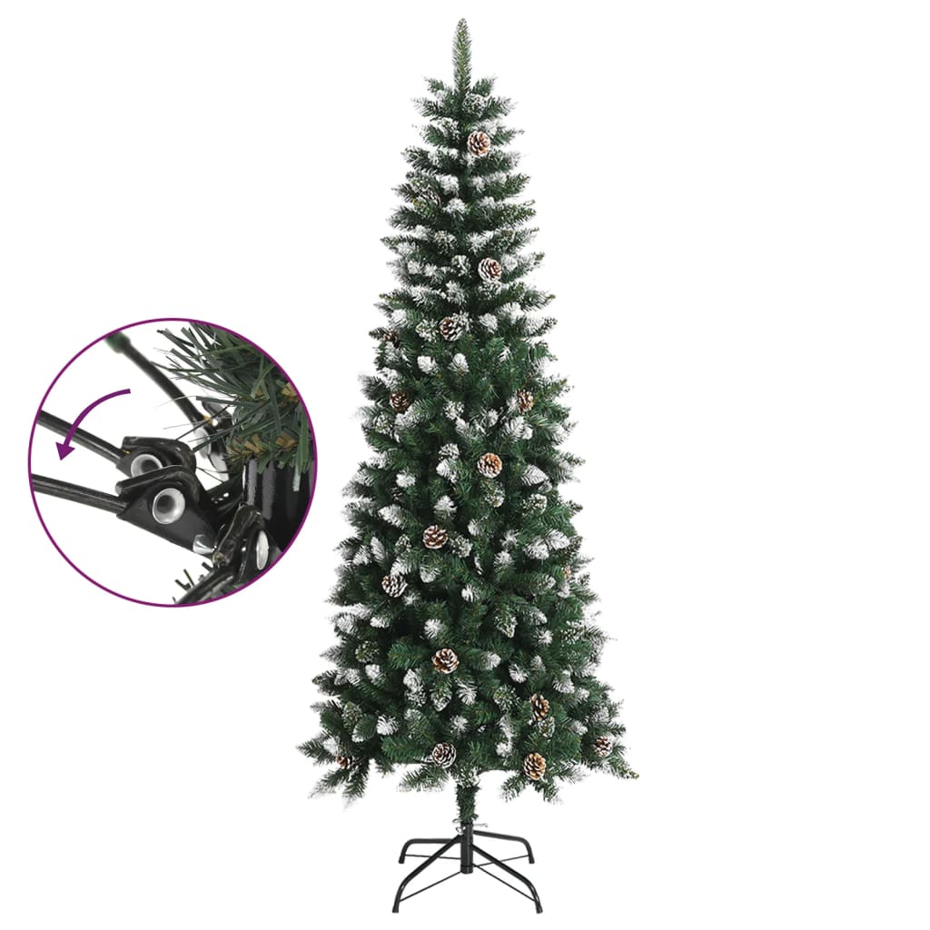 NNEVL Artificial Christmas Tree with Stand Green 240 cm PVC-2