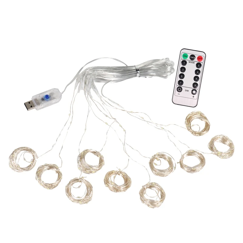 Christmas Lights Curtain Garland(Warm White)