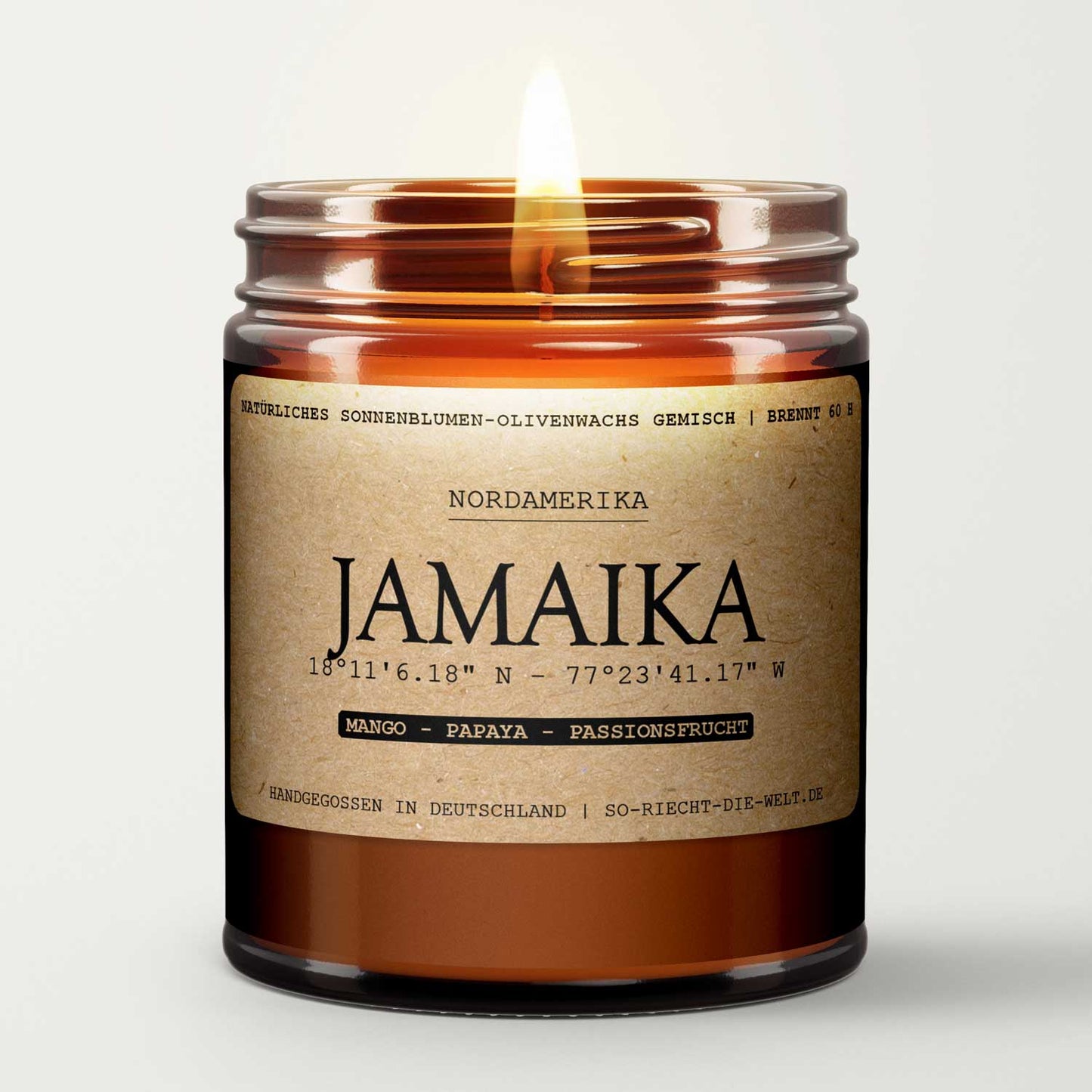 Jamaika Duftkerze - Mango | Papaya | Passionsfrucht