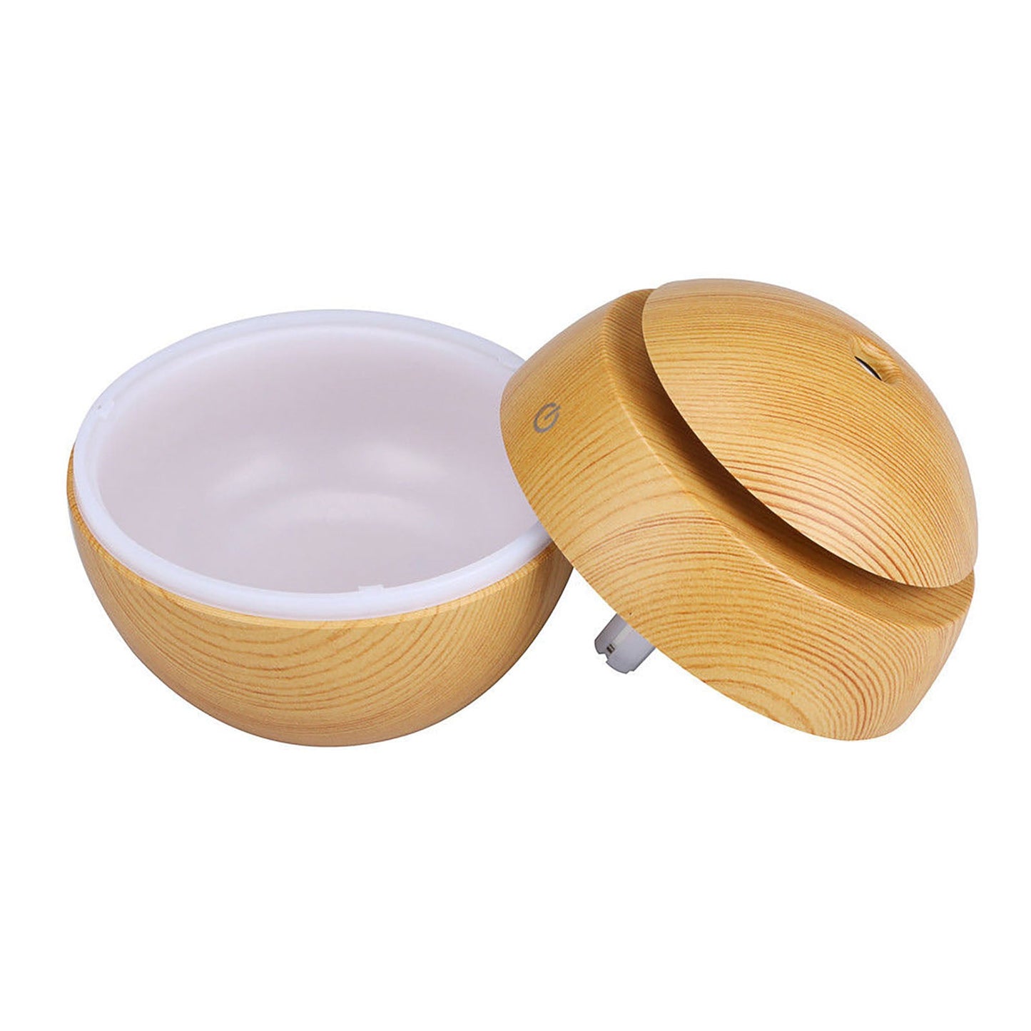 NNEDSZ Milano Ultrasonic USB Diffuser with 10 Aroma Oils Humidifier LED Light 130ml - Light Wood
