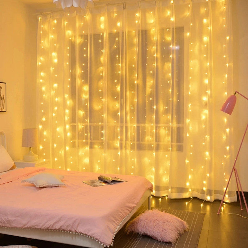 NNEDSZ Christmas Lights Curtain Garland