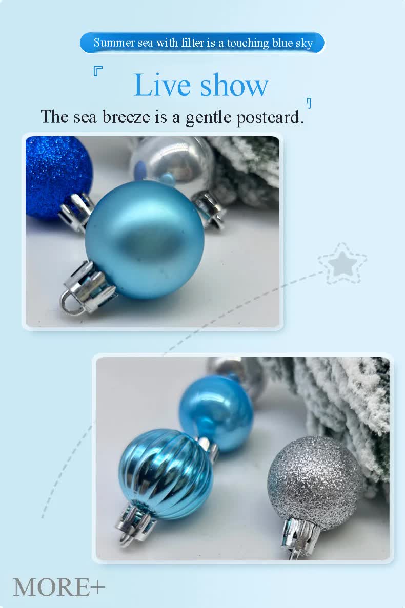 NNEDSZ 49-Piece Christmas Ornament Set - 3cm Black, White Baubles for Christmas Tree Decoration