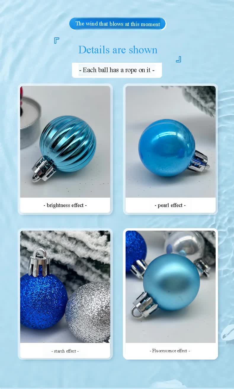NNEDSZ 49-Piece Christmas Ornament Set - 3cm Black, White Baubles for Christmas Tree Decoration
