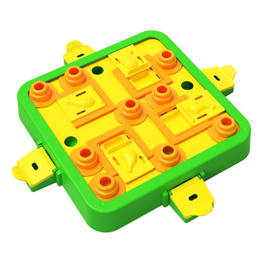 NNEDSZ Green Interactive Slow Feeder Puzzle Toy for Dogs - Durable Pet Food Dispenser Bowl-0