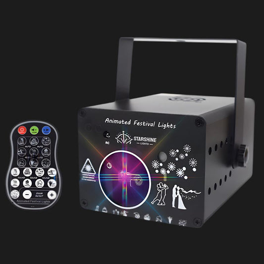 3d Full Color Christmas Laser Lights Rgb Colorful Party Lights