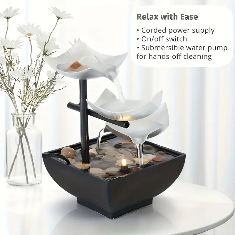 Cast Iron Tabletop Water Fountain with Automatic Pump-4