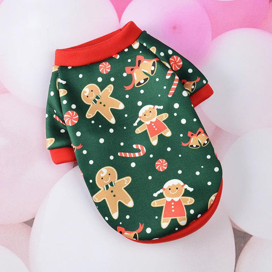 Festive Cartoon Pet Vest - Christmas Dog Clothes For A Stylish Holiday Season
