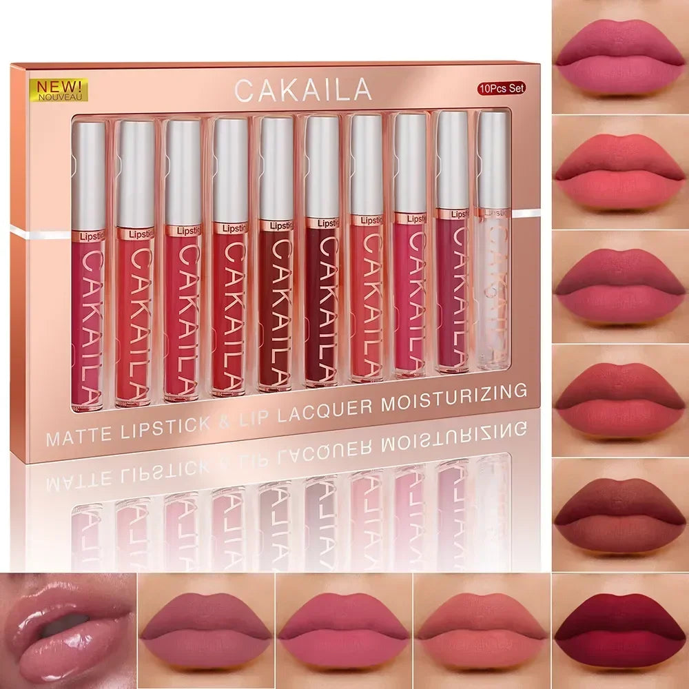 KACAILA 6/10 Farben Samt-Matt Lippenstift Geschenkset
