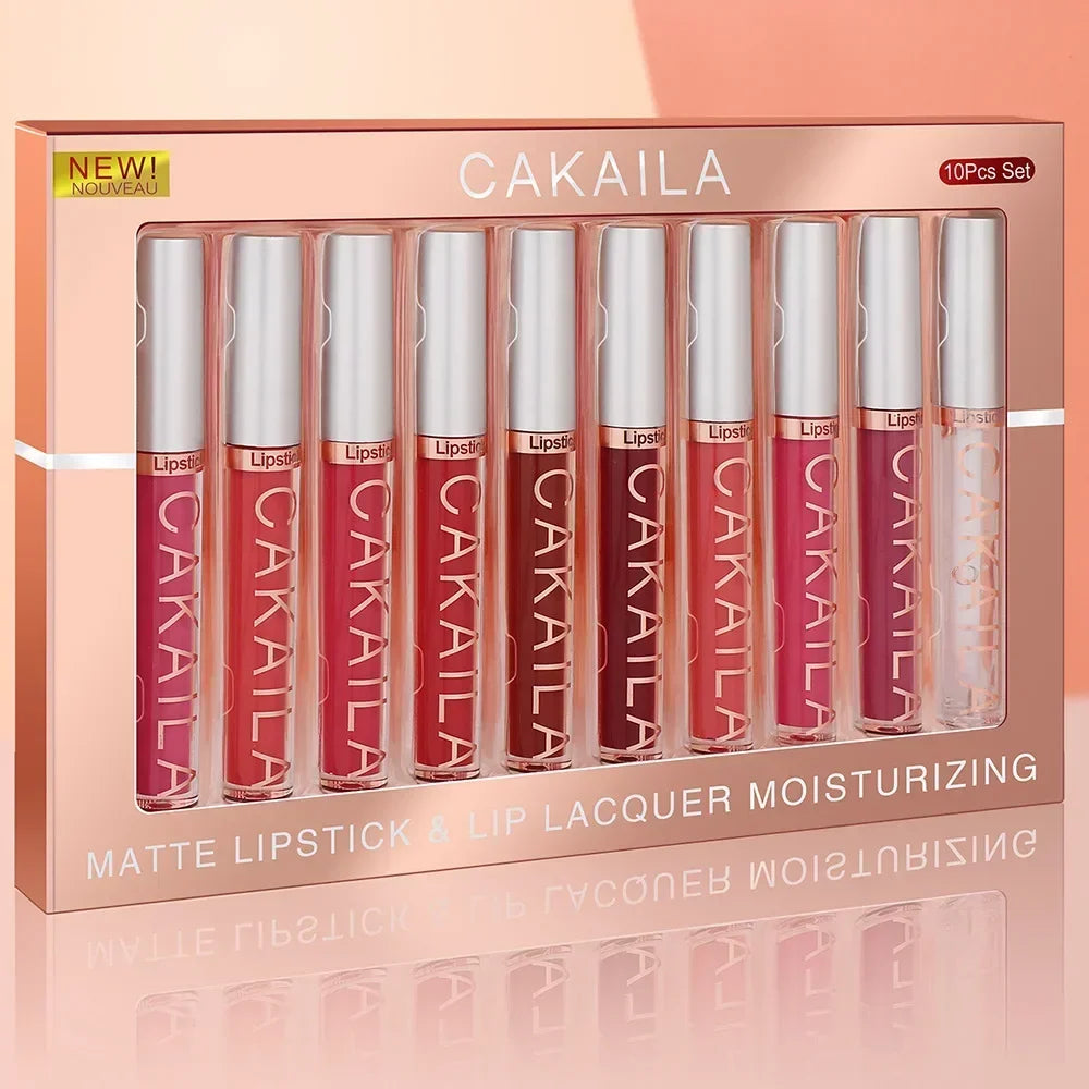 KACAILA 6/10 Farben Samt-Matt Lippenstift Geschenkset