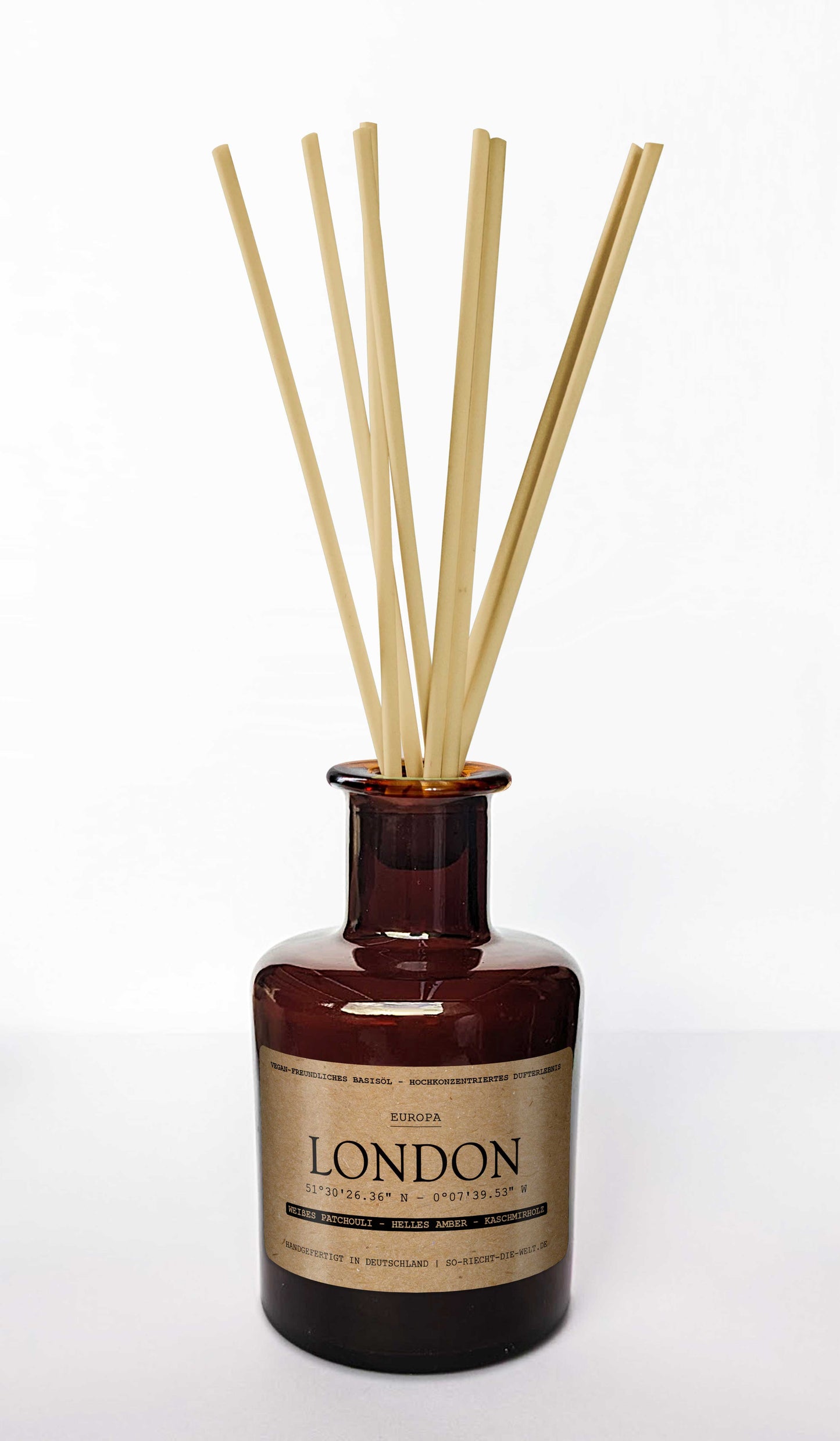 London Raumduft Diffuser - weißes Patchouli | helles Amber | Kaschmirholz