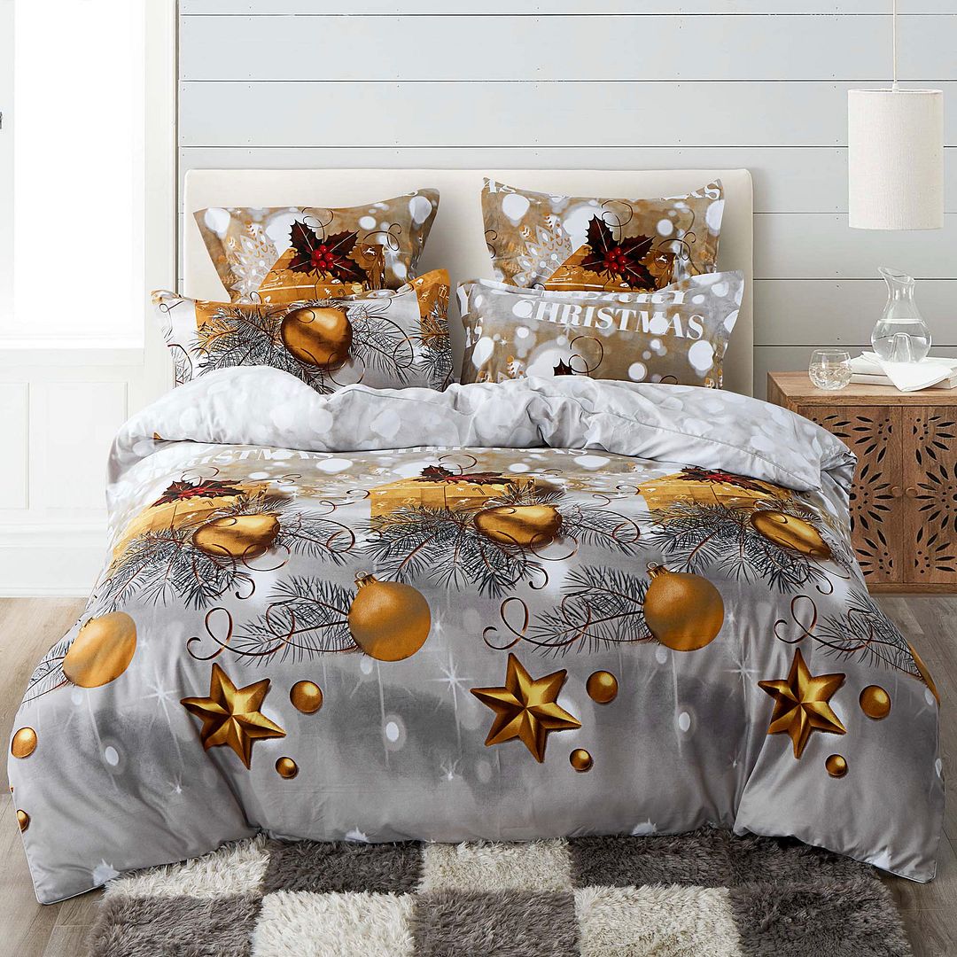 Weihnachts-Bettwäsche-Set – Queen Size Quilt/Duvet Cover Set