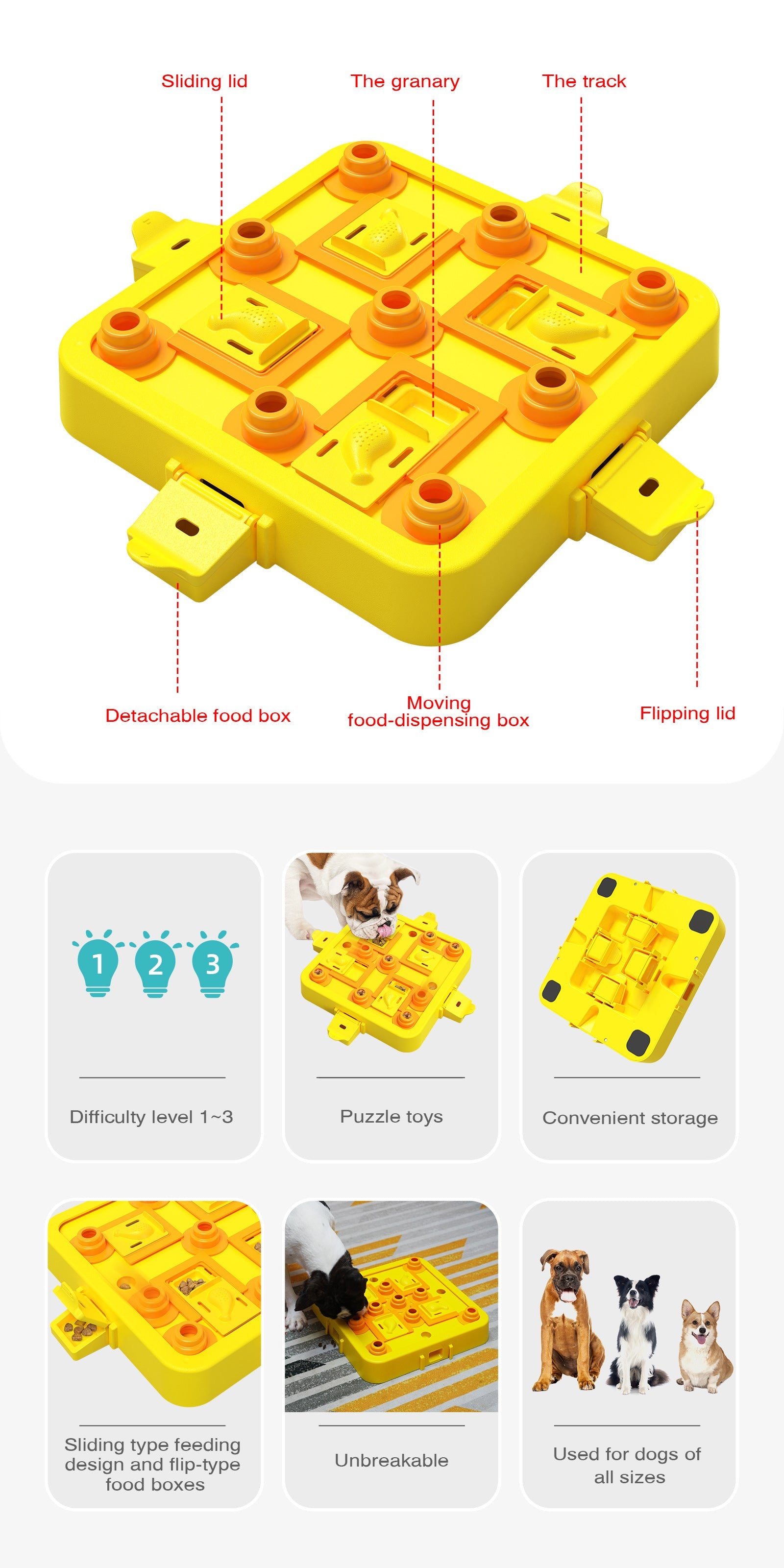 NNEDSZ Green Interactive Slow Feeder Puzzle Toy for Dogs - Durable Pet Food Dispenser Bowl-2