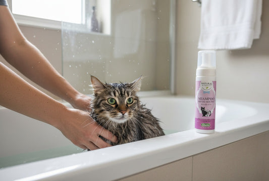Katzen-Shampoo Mousse ohne Ausspülen  – Mit Ringelblume & Malve