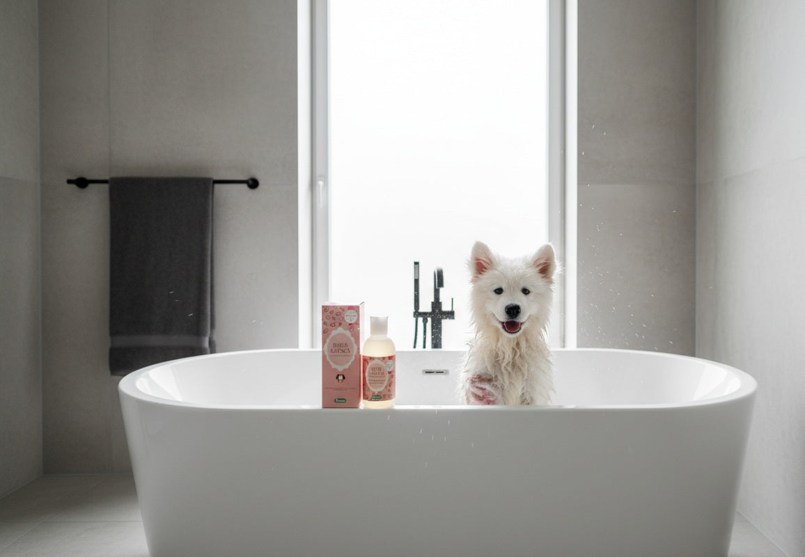 Hunde-Shampoo mit Schwarzer Johannisbeere & Pfirsich 🍑🐶 – Reinigend & Pflegend