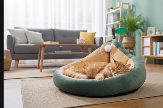 Birnenförmiges Kuschelbett für Haustiere