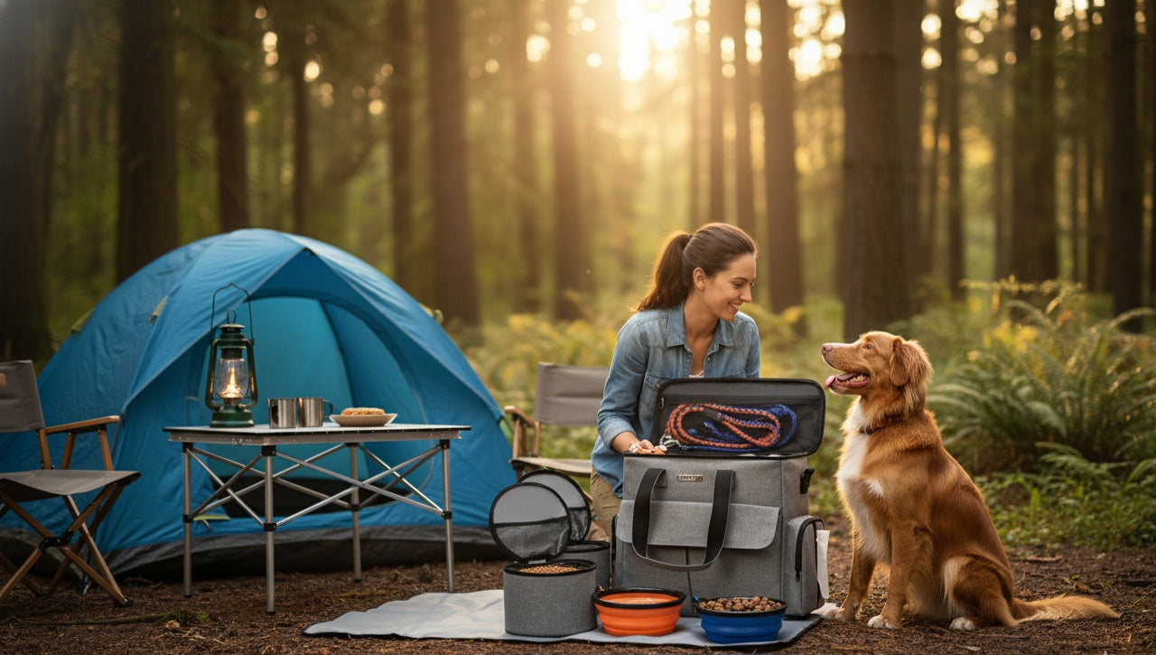 Reise- & Flugtasche für Haustiere – Mit Näpfen & Futterbehältern