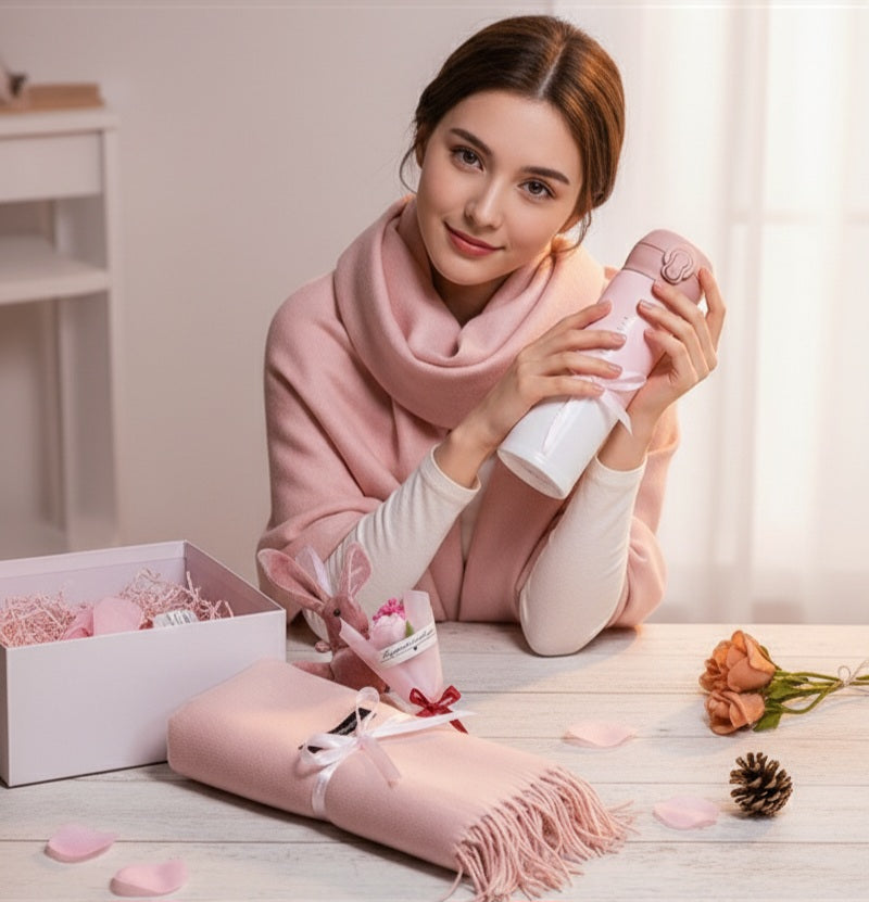 Isolierte Edelstahl-Trinkflasche Geschenkset (420 ml)