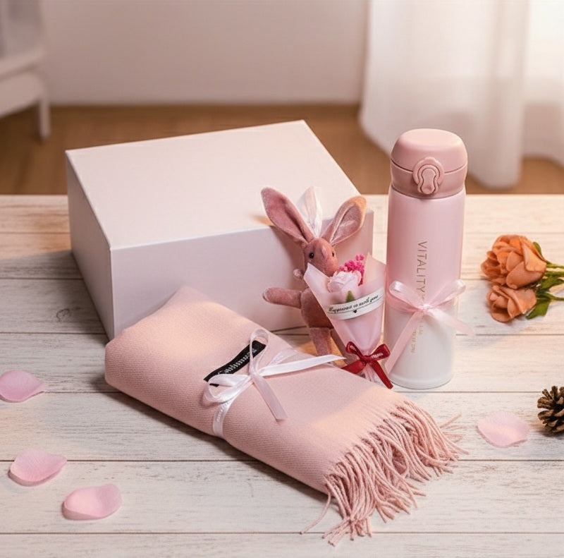 Isolierte Edelstahl-Trinkflasche Geschenkset (420 ml)