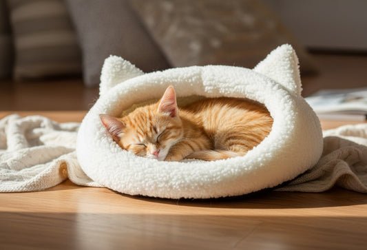 Trixie Katzenbett „Mijou“ 🤍🐾 – Weiß / Creme