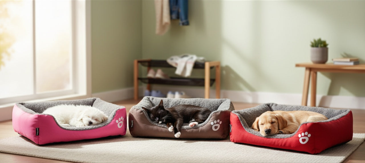 Cozy Haven Haustierbett 🐾 – Gemütlicher Rückzugsort für Hunde & Katzen