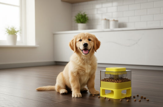 Futter- & Wasserspender für Hunde & Katzen – Intelligenter Slow Feeder & Spielspaß in einem!