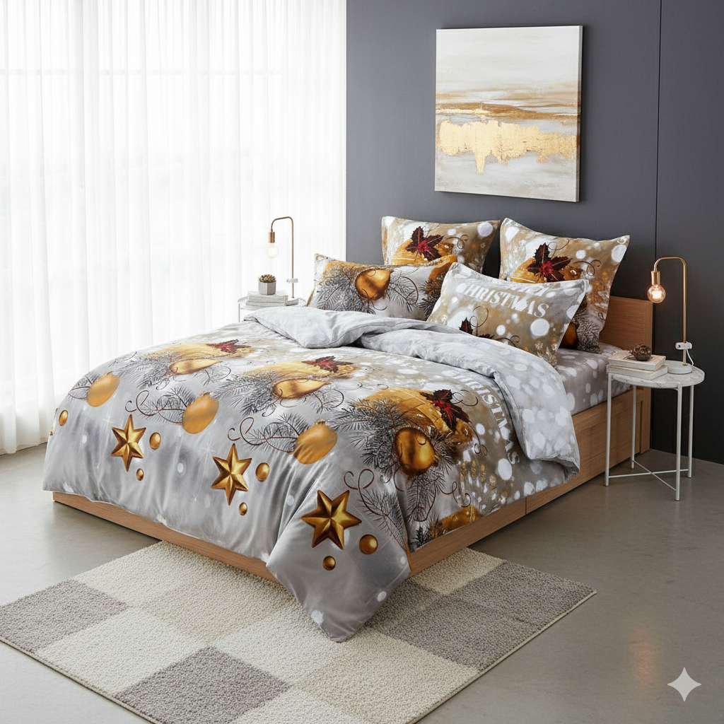 Weihnachts-Bettwäsche-Set – Queen Size Quilt/Duvet Cover Set