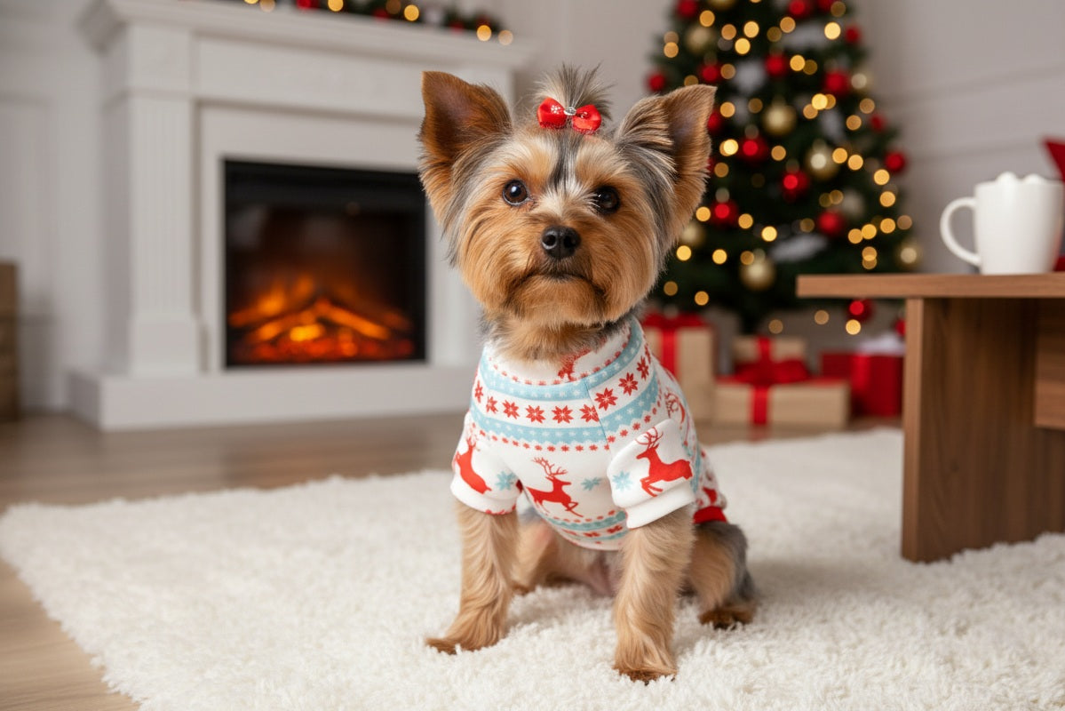 Festive Cartoon Pet Vest – Weihnachtliche Hundebekleidung für die festliche Saison